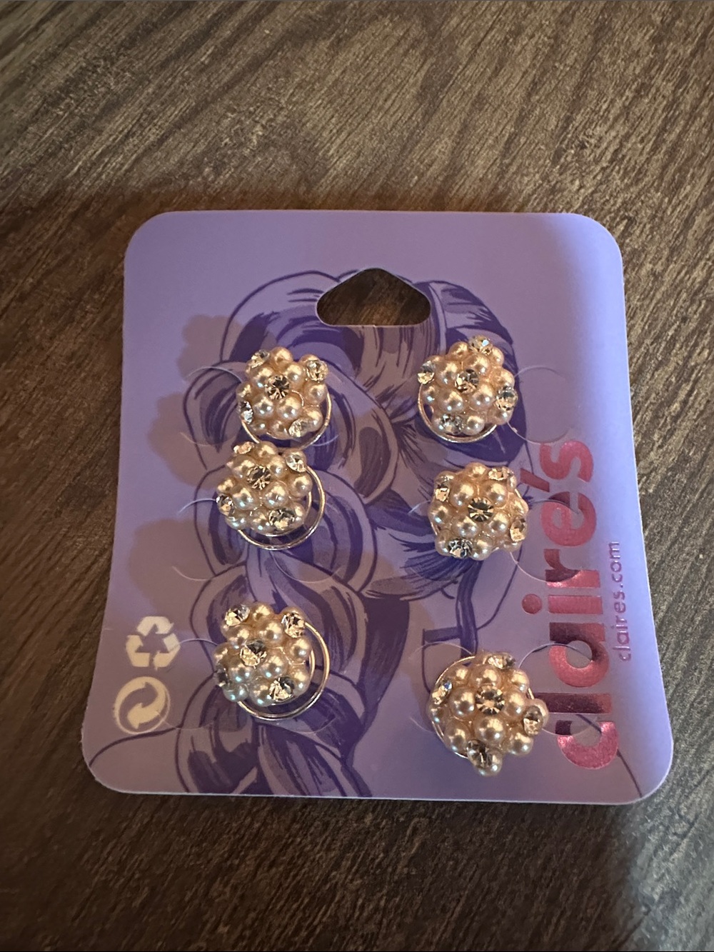 Claire's Silver Flower Cluster Rhinestone Stud Earring Set